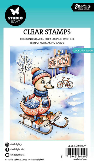 SL Clear Stamp Duck On A Sleigh Essentials 74x105x1mm 1 Pieces