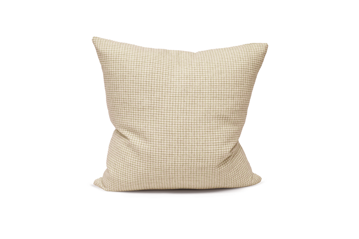 Oat Houndstooth Cushion Cover