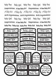 Craft UK Caption - baby silver foil