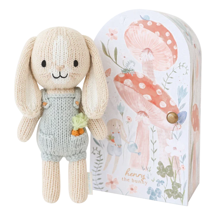 Cuddle + Kind Tiny Henry the Bunny Hand-Knit Doll