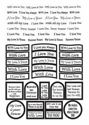 Craft UK Caption - with love gold foil