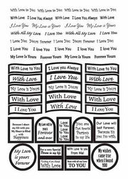 Craft UK Caption - with love silver foil