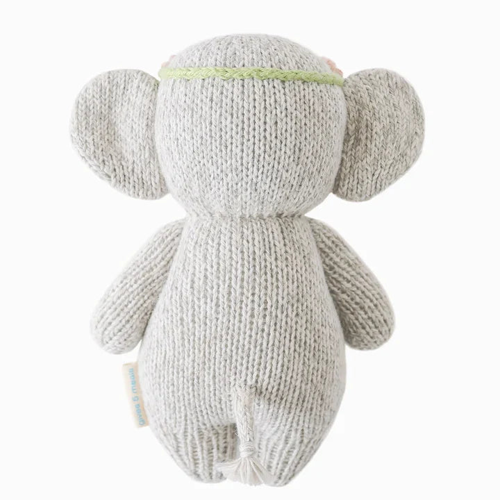 Cuddle + Kind Baby Elephant Hand-Knit Doll, Blush Floral