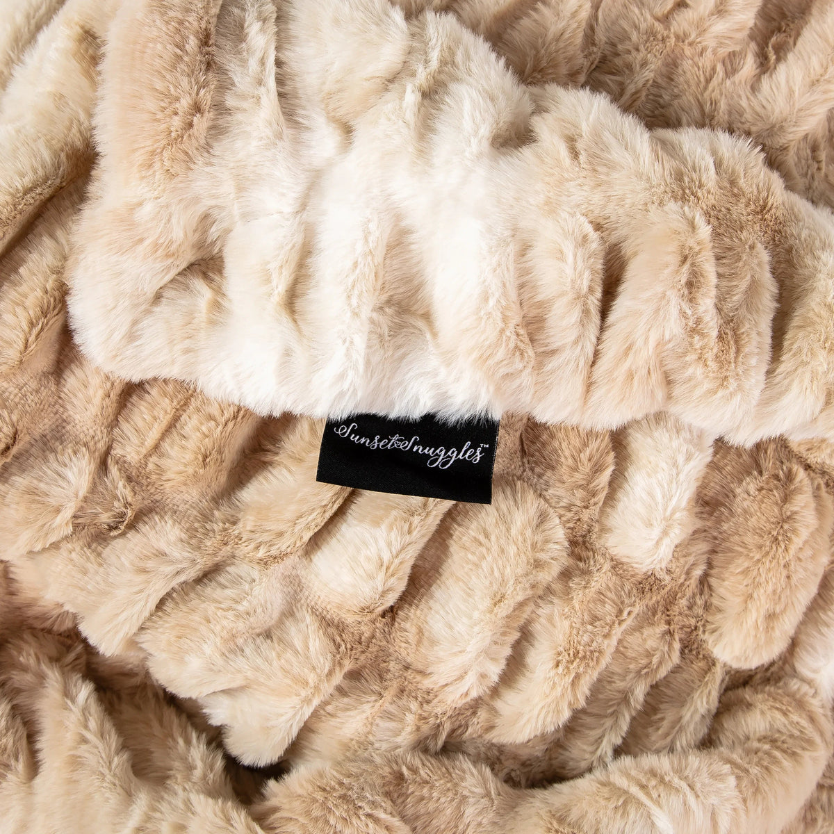 Sunset Snuggles Caramel Swirl Double-Sided Minky Blanket, 60 x 72 in