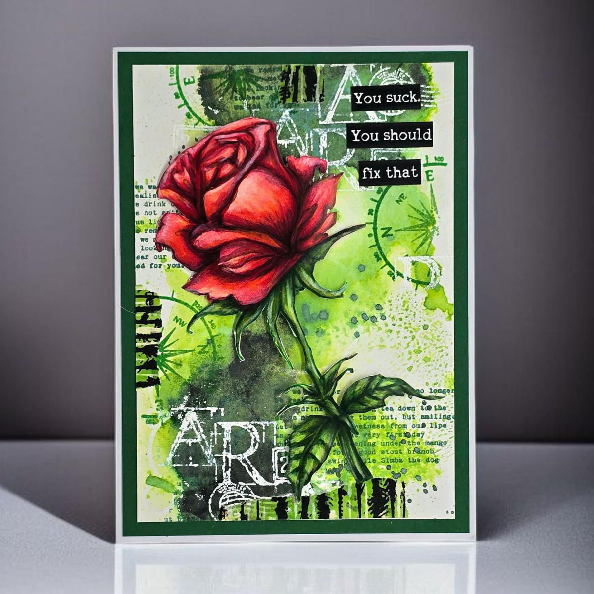 AALL and Create - 6"x6" Stencil - Wild Rose