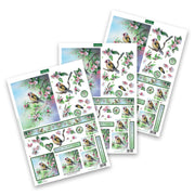 Die Cut Decoupage – Goldfinch In Cherry  (Pack Of 3)