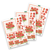 Die Cut Decoupage – Red Roses (Pack Of 3)