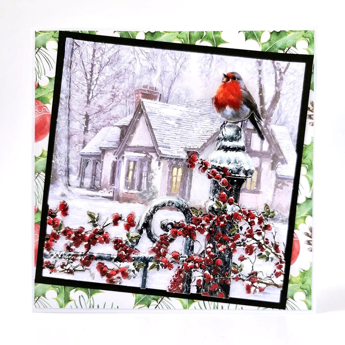 Die Cut Decoupage – Robin On Railing (Pack Of 3)