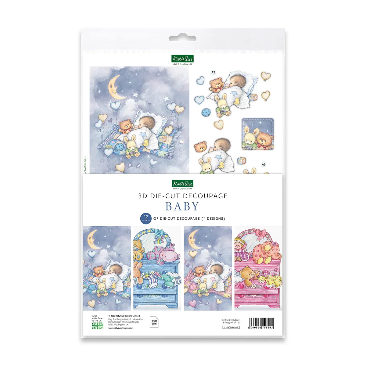 Die Cut Decoupage – Baby (Pack Of 12)