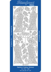 Deco Stickers - Oriental Ladies and Umbrellas