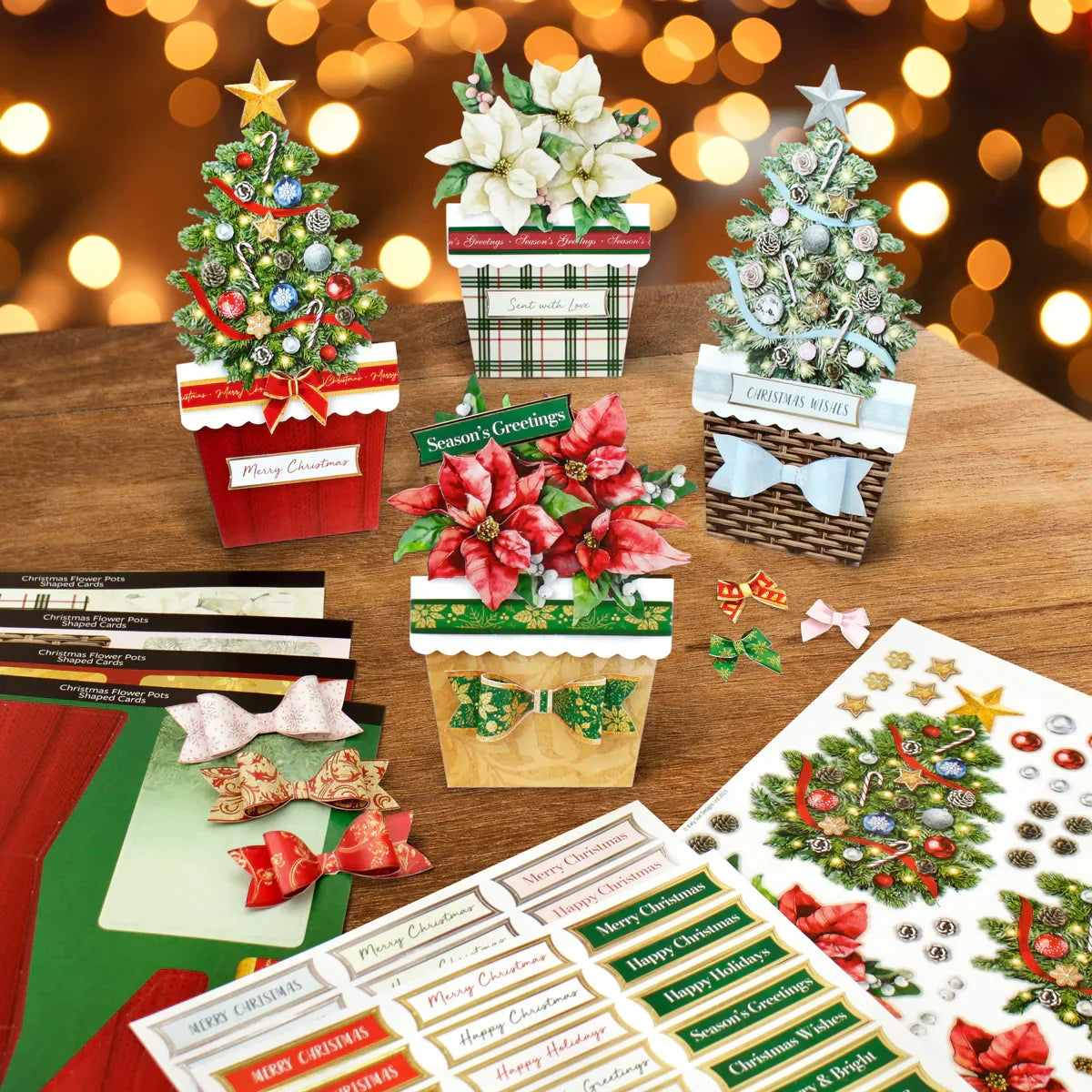 Christmas Flower Pots Card Making Kit