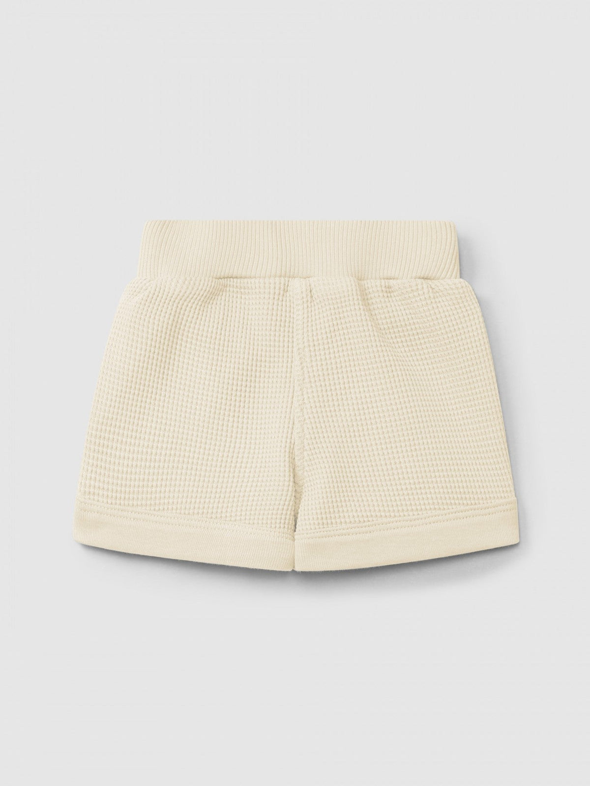 Snug Waffle Weave Pull-Up Shorts, Natural