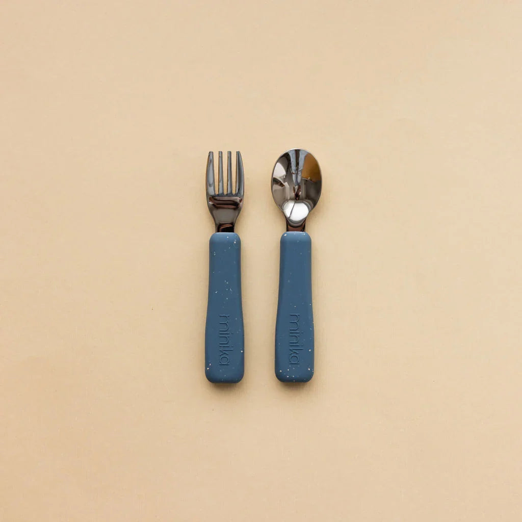 Stainless Steel Toddler Fork and Spoon Set