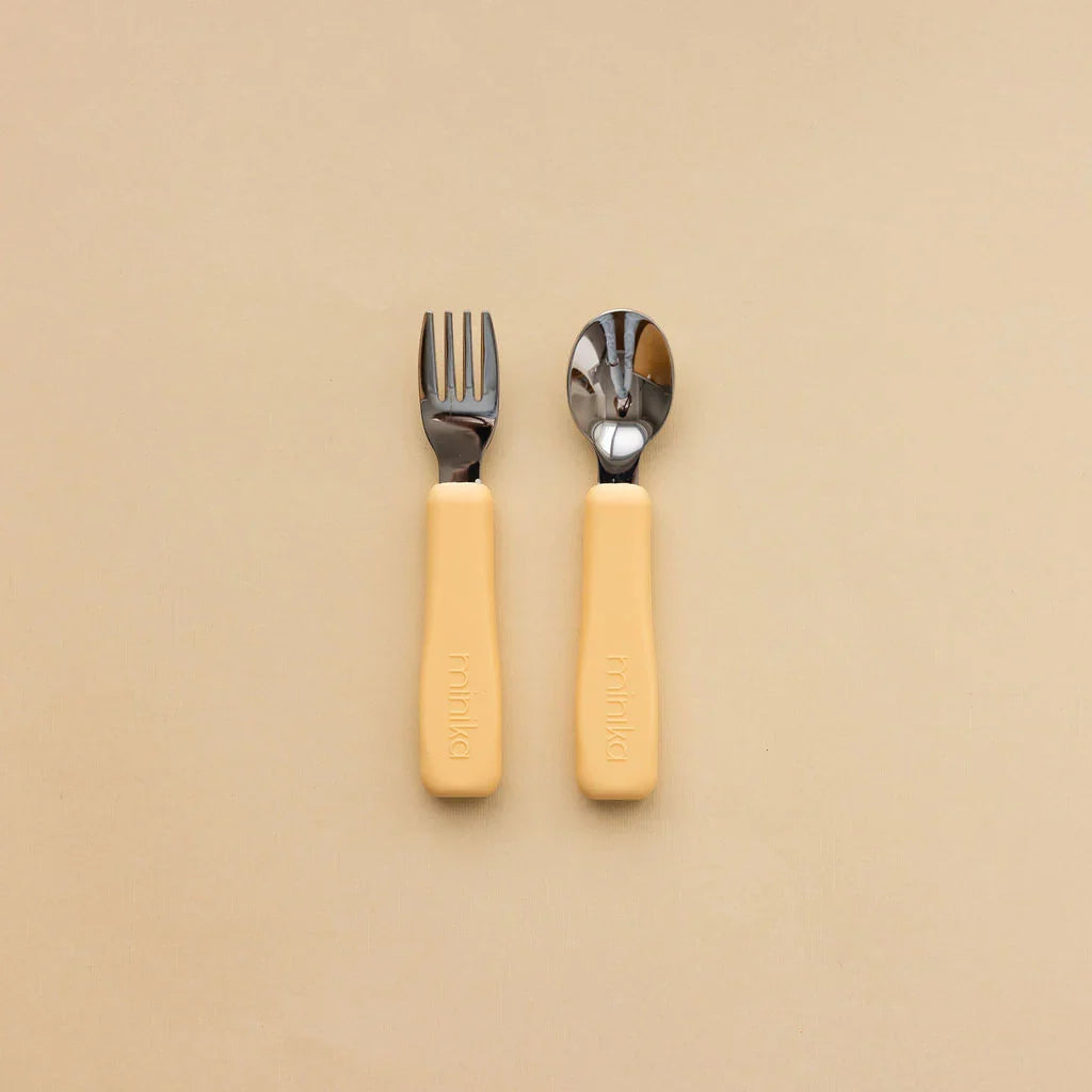 Stainless Steel Toddler Fork and Spoon Set