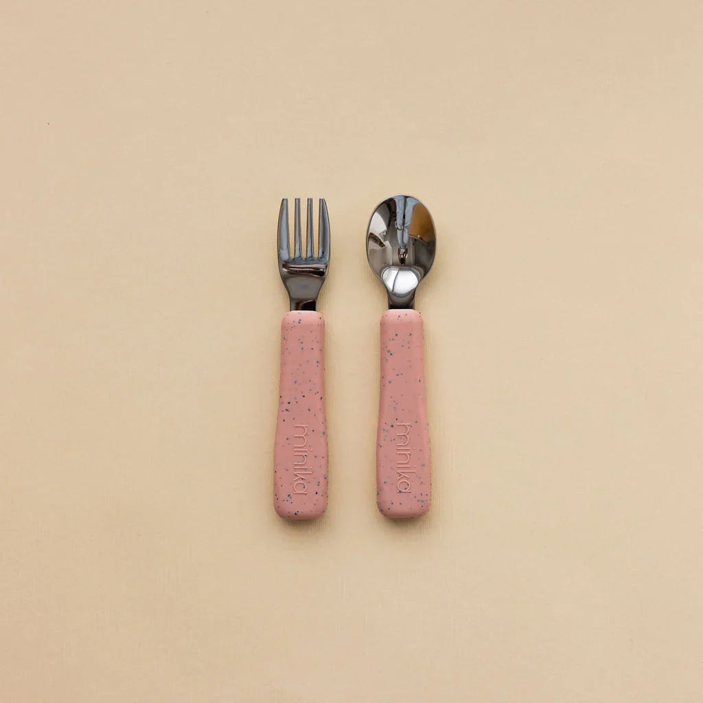 Stainless Steel Toddler Fork and Spoon Set
