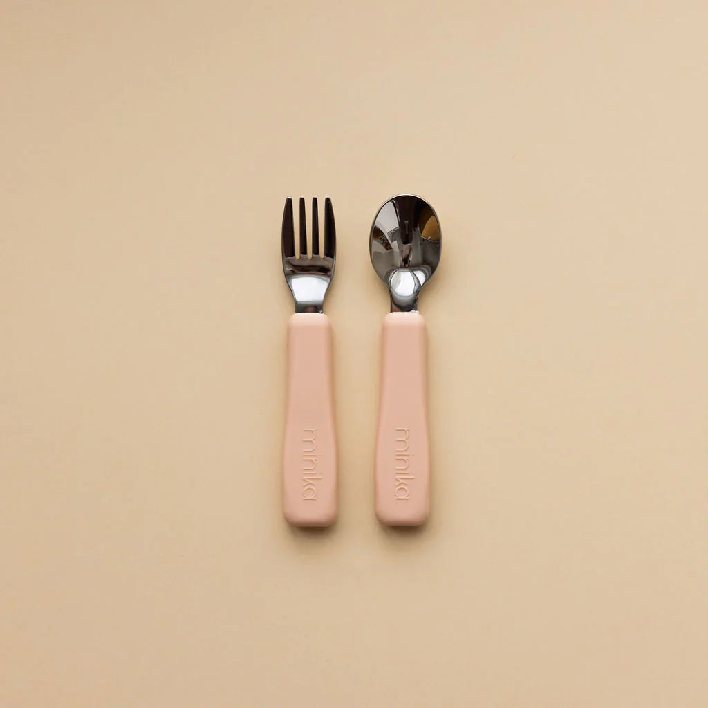Stainless Steel Toddler Fork and Spoon Set