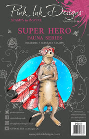 Pink Ink Designs Super Hero 6 in x 8 in Clear Stamp Set