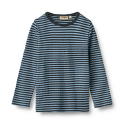 Wheat Stig Long Sleeve T-Shirt, Bright Blue Stripe
