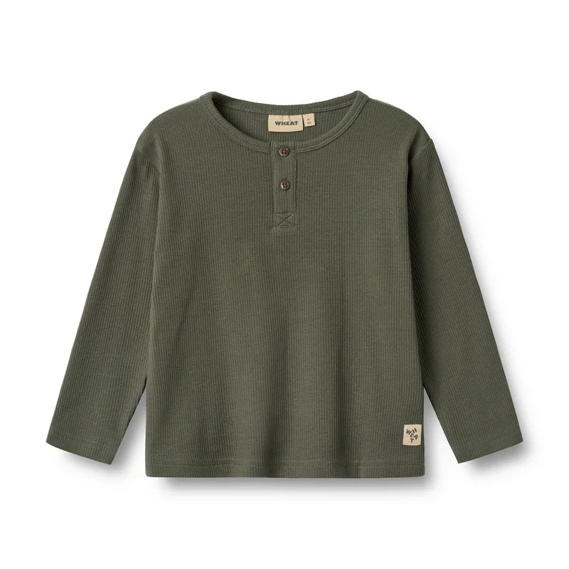 Wheat Morris Long Sleeve T-Shirt, Winter Forest
