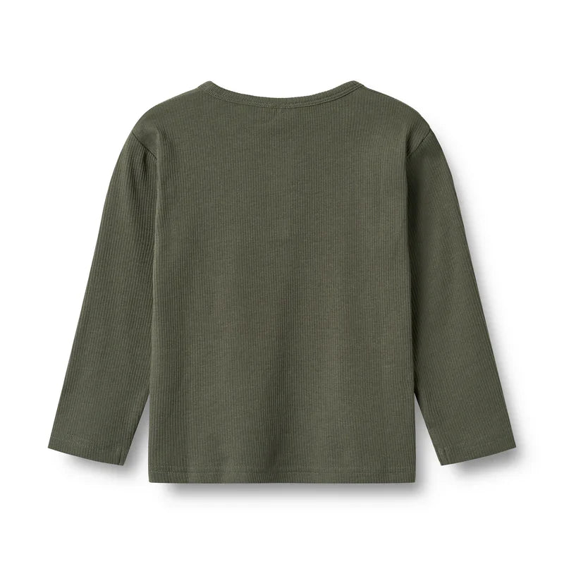 Wheat Morris Long Sleeve T-Shirt, Winter Forest