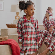 Petit Lem Kids' Flannel Nightgown, Red Tartan Plaid