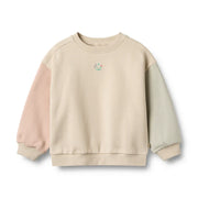 Wheat Elliot Embroidery Sweatshirt, Off White
