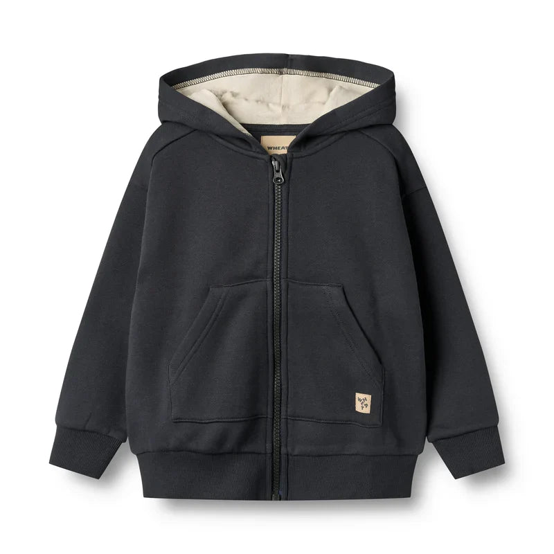 Wheat Francis Zip Hoodie, Navy