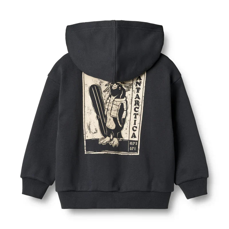 Wheat Francis Zip Hoodie, Navy