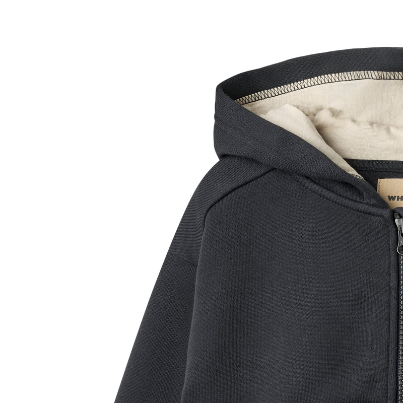 Wheat Francis Zip Hoodie, Navy