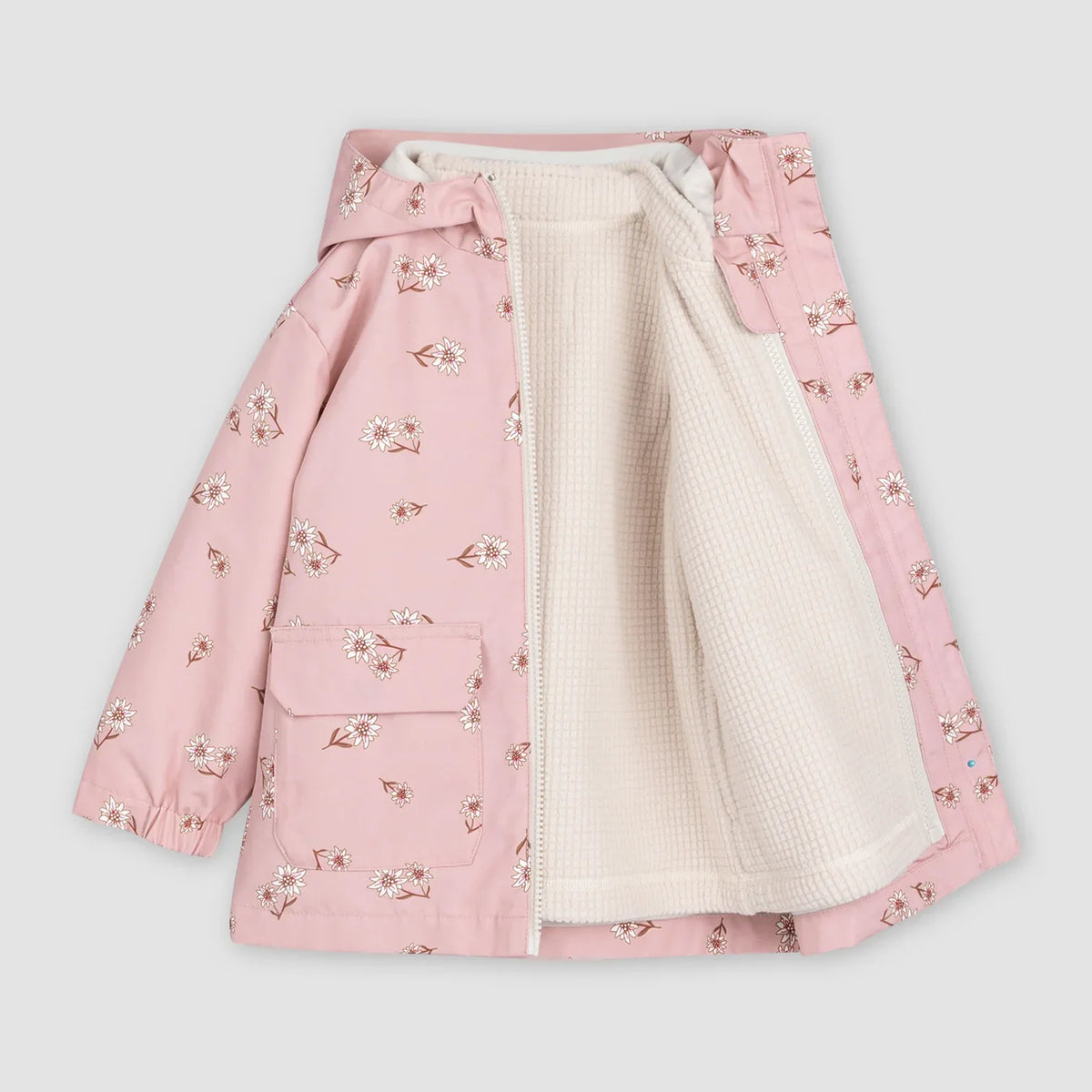 Miles The Label 3-in-1 Jacket, Daisy Print on Rose