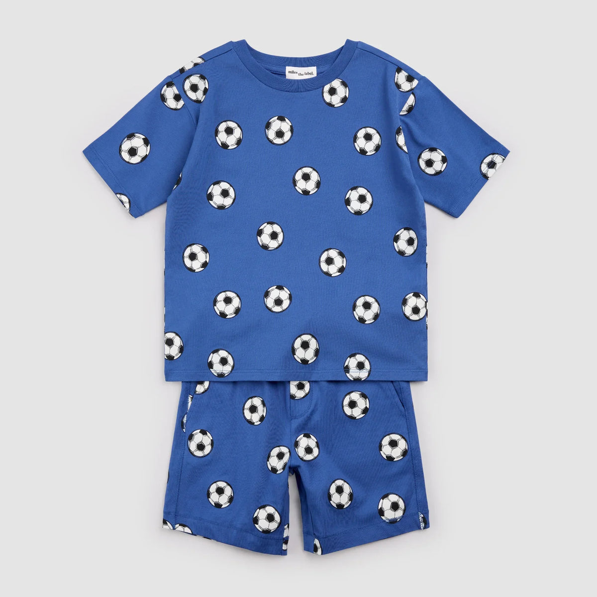 Miles The Label 2-Piece Tee and Shorts Set, Soccer Balls