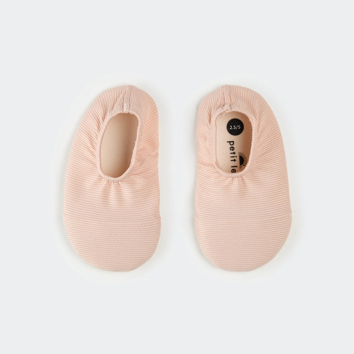Petit Lem Seersucker Swim Slippers, Rose