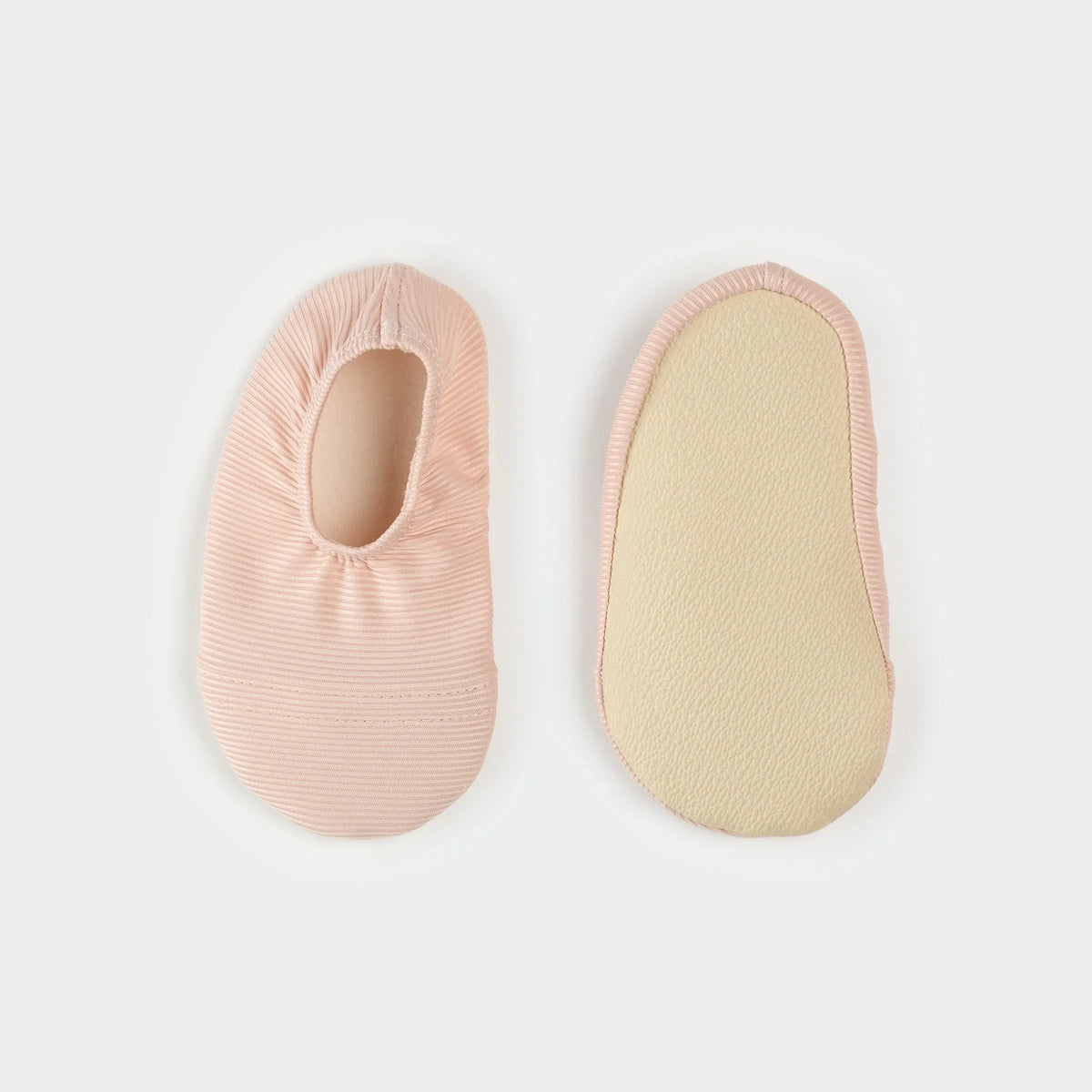 Petit Lem Seersucker Swim Slippers, Rose