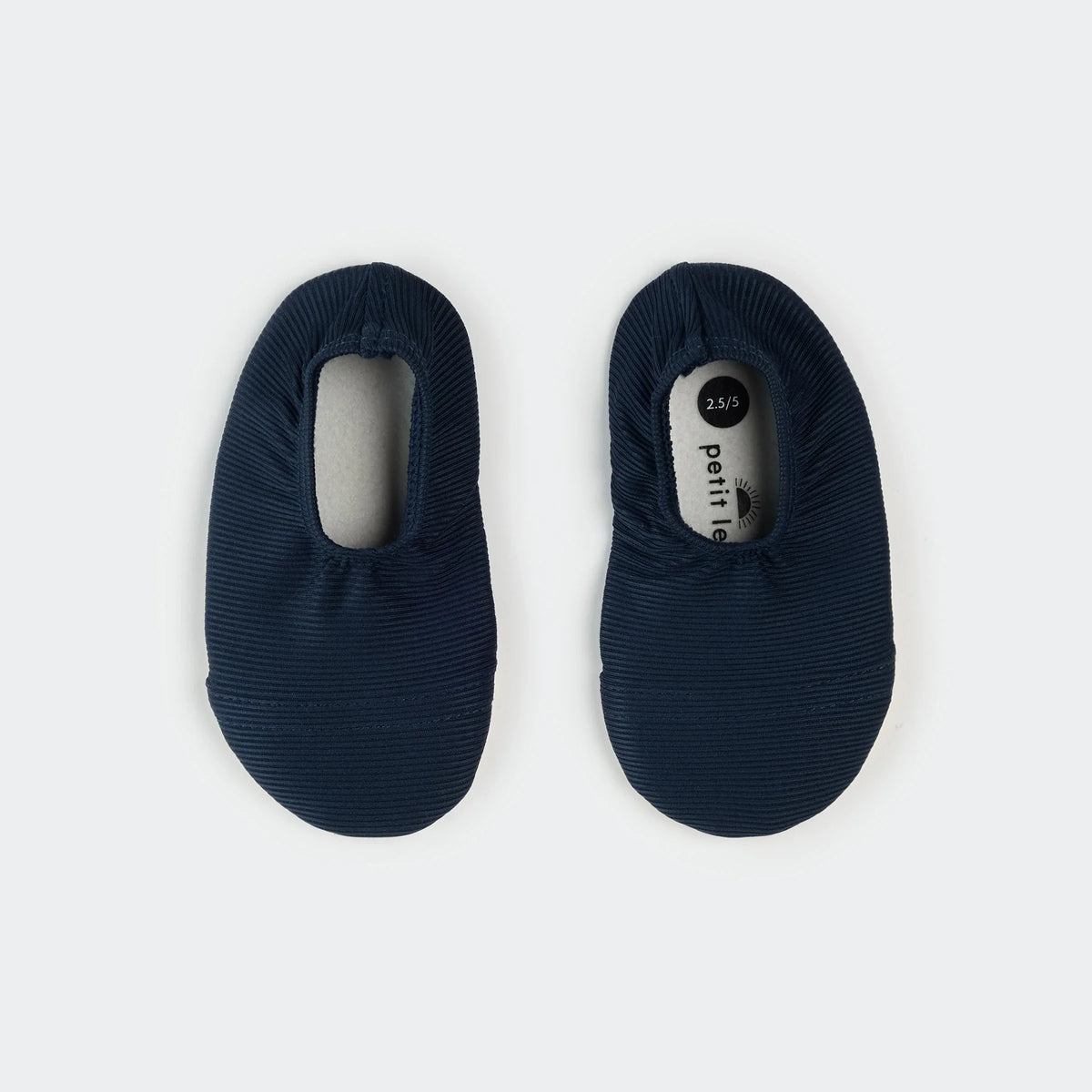 Petit Lem Seersucker Swim Slippers, Navy