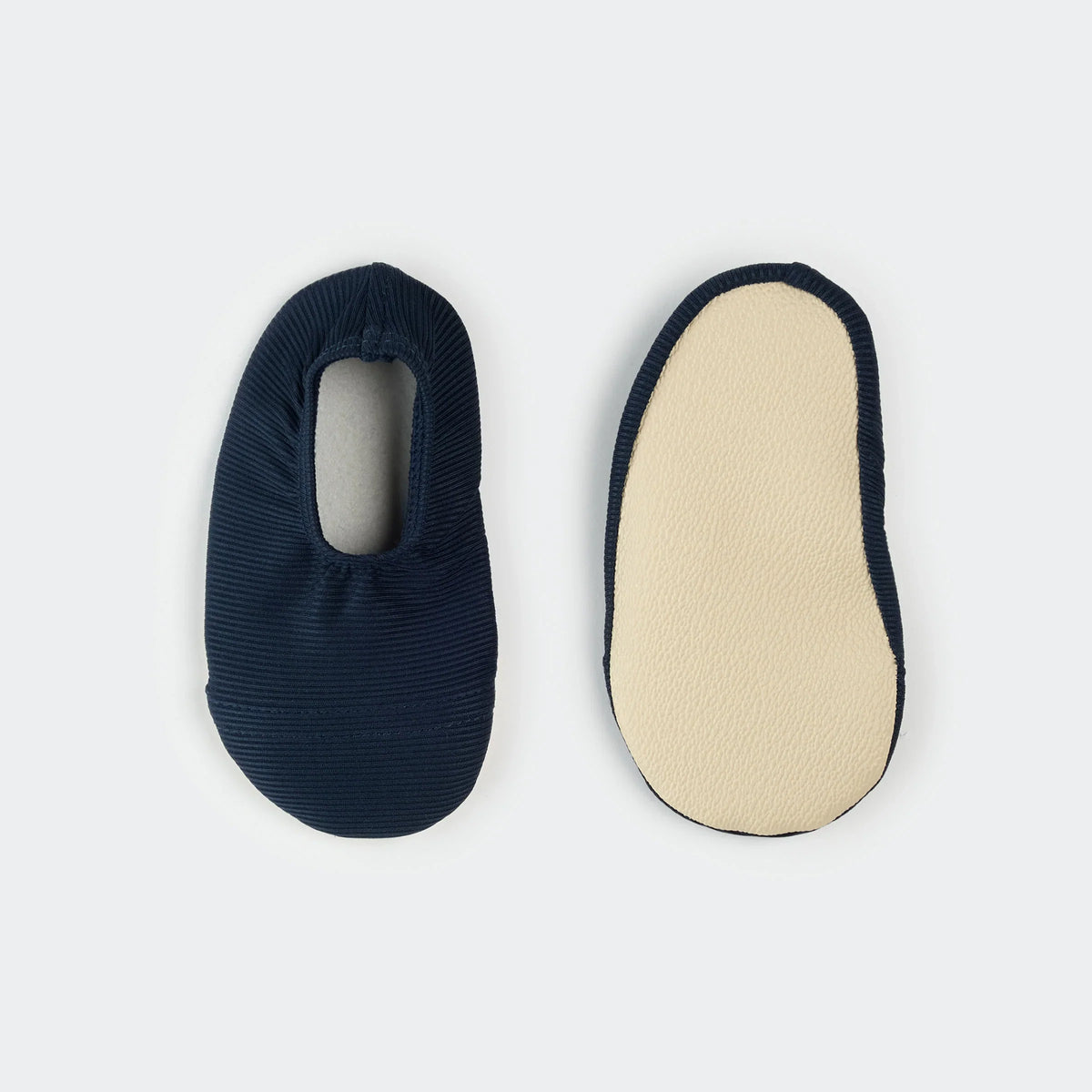 Petit Lem Seersucker Swim Slippers, Navy