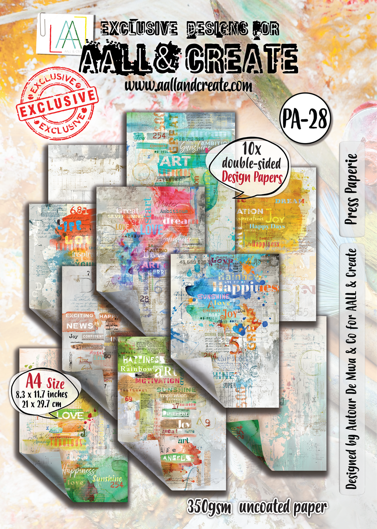 AALL and Create - A4 Design Paper - Press Paperie