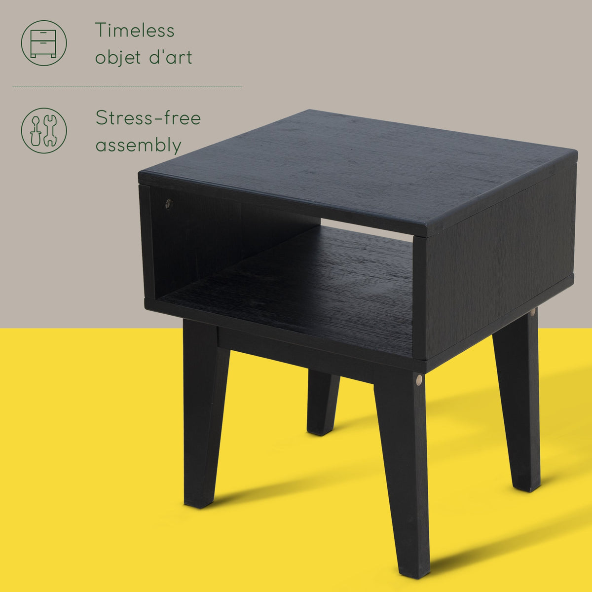Serena Solid Acacia Wood Nightstand