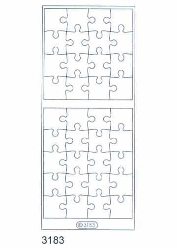 Deco Stickers - Clear Puzzle Pieces