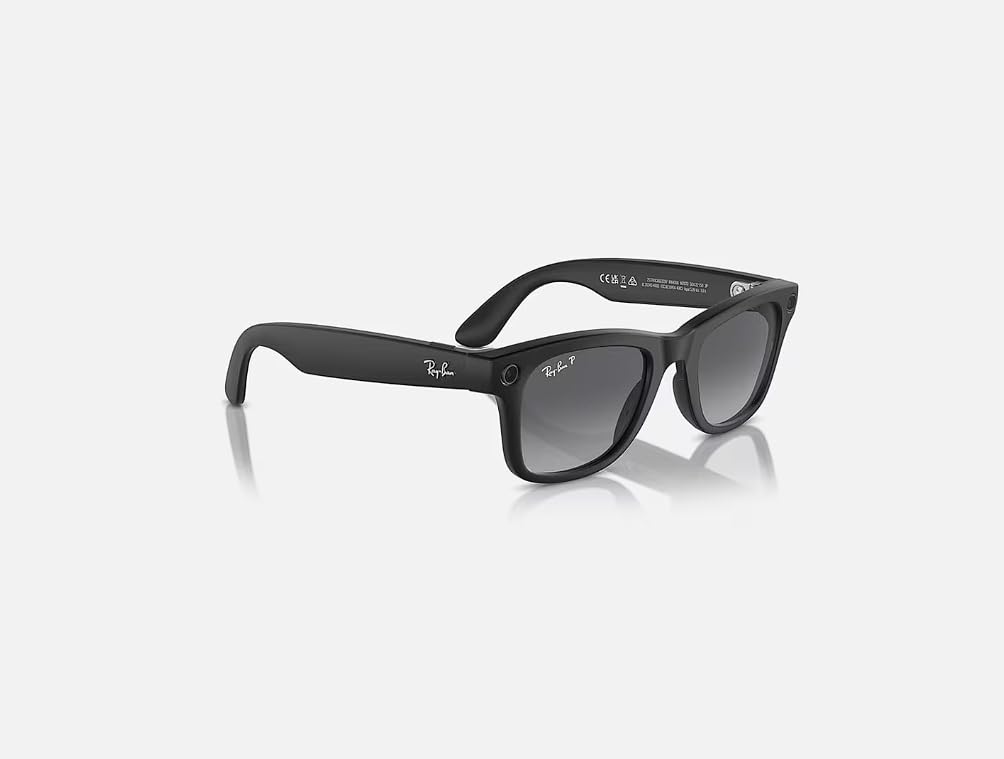 Ray-Ban Meta Glasses, Wayfarer, Matte Black/Graphite Polarized