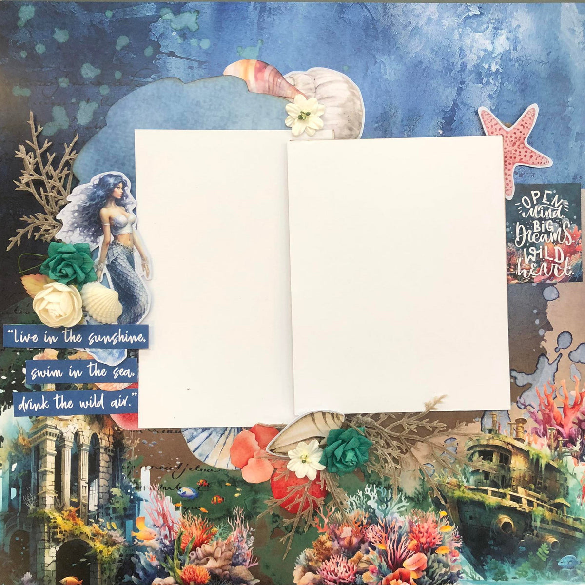 3Quarter Designs Poseidon's Kingdom 12x12 Scrapbook Collection