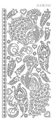 Peel-Off Stickers - Peacock