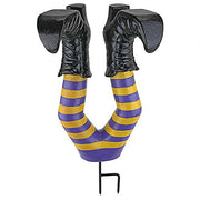 Design Toscano Crash Landing Wicked Witch Legs Garden Stake, 42 cm