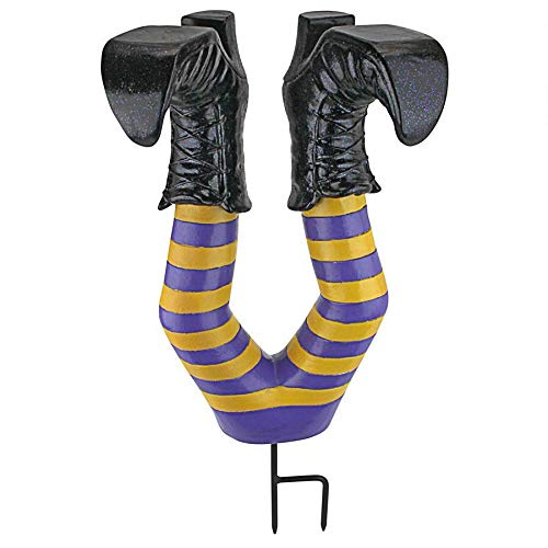 Design Toscano Crash Landing Wicked Witch Legs Garden Stake, 42 cm