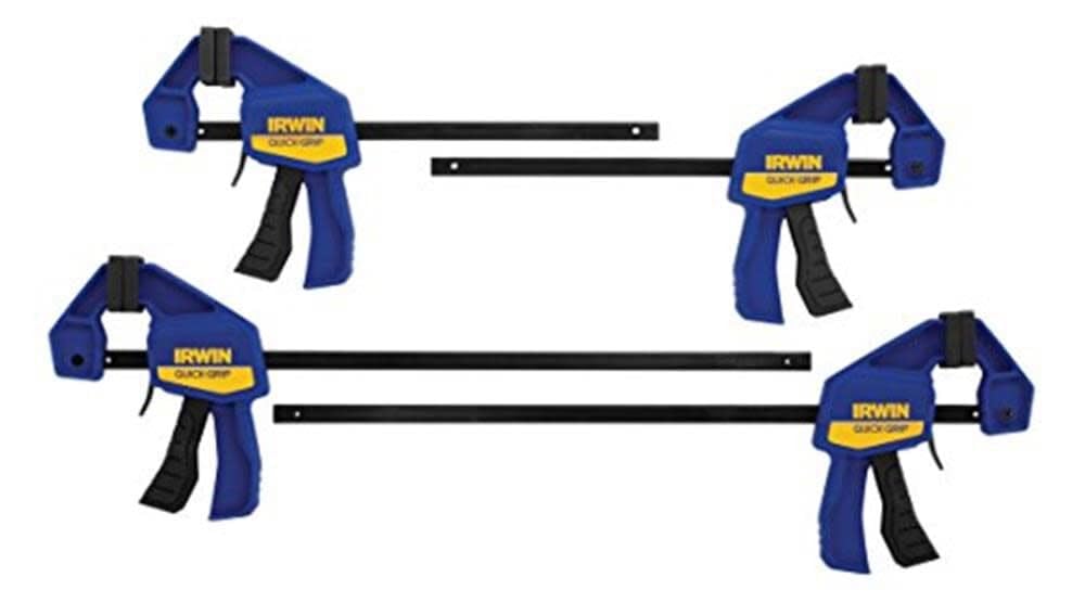 Irwin Quick-Grip One-Handed Mini Bar Clamp, 4 Pack, 1964748