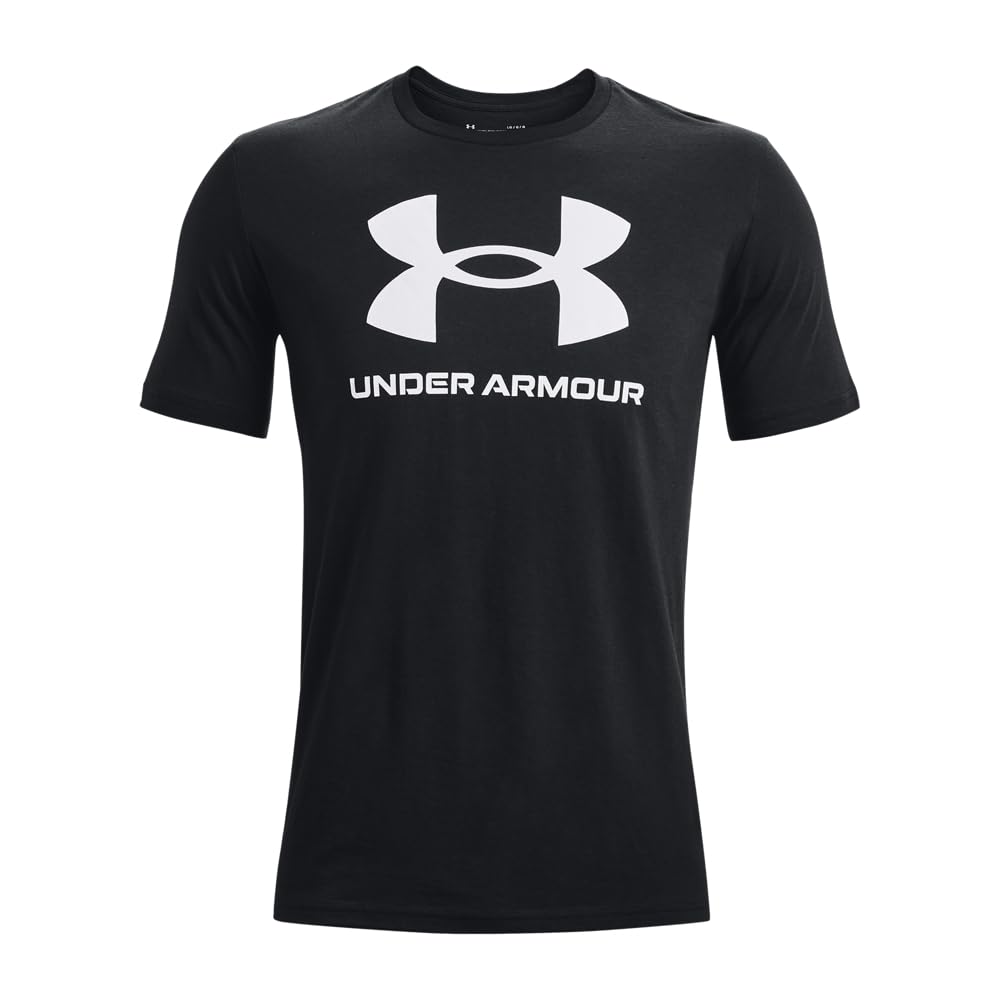 Under Armour Men's Sportstyle Logo T-Shirt, Black/White, Large