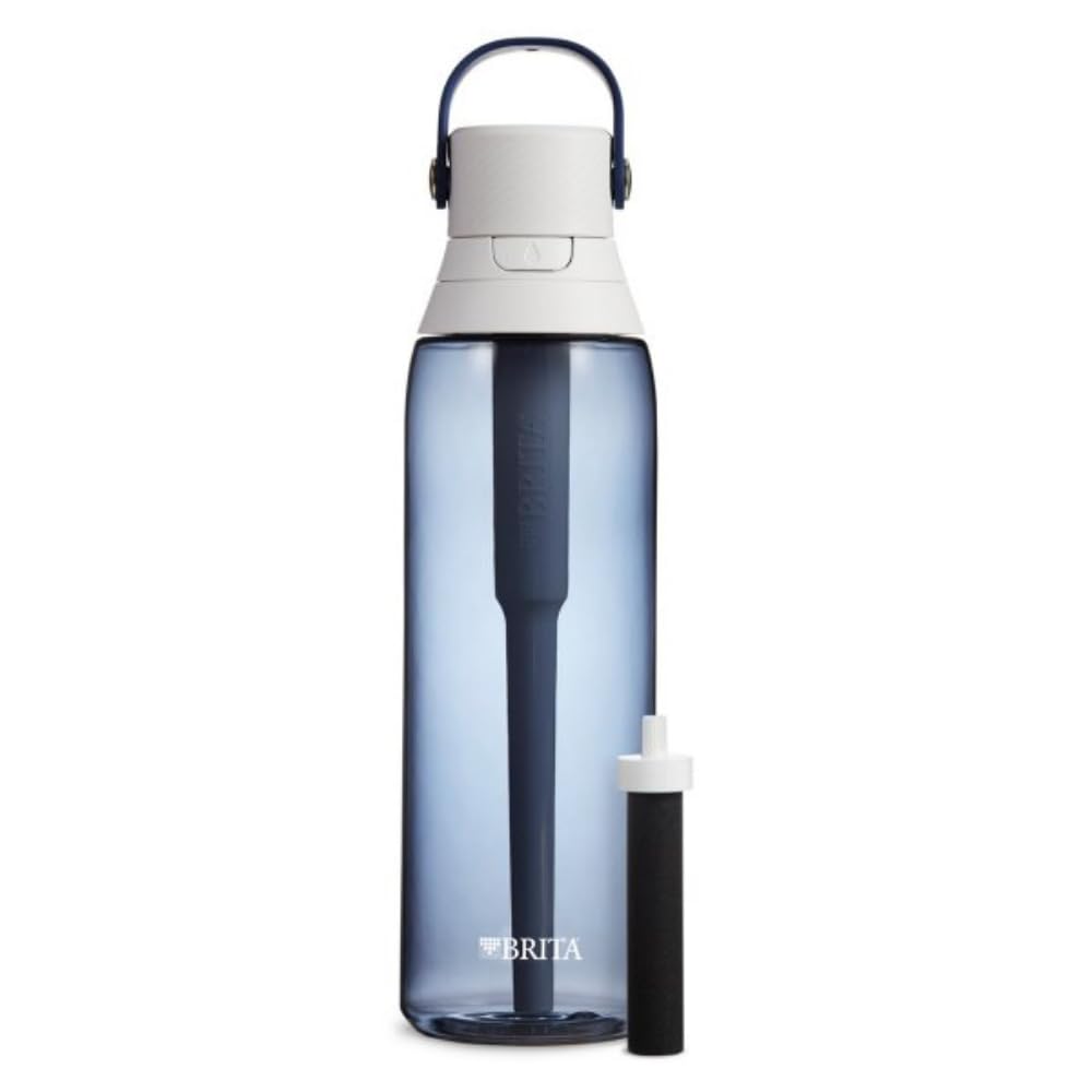Brita Filtering Water Bottle with Straw, 26oz, Night Sky
