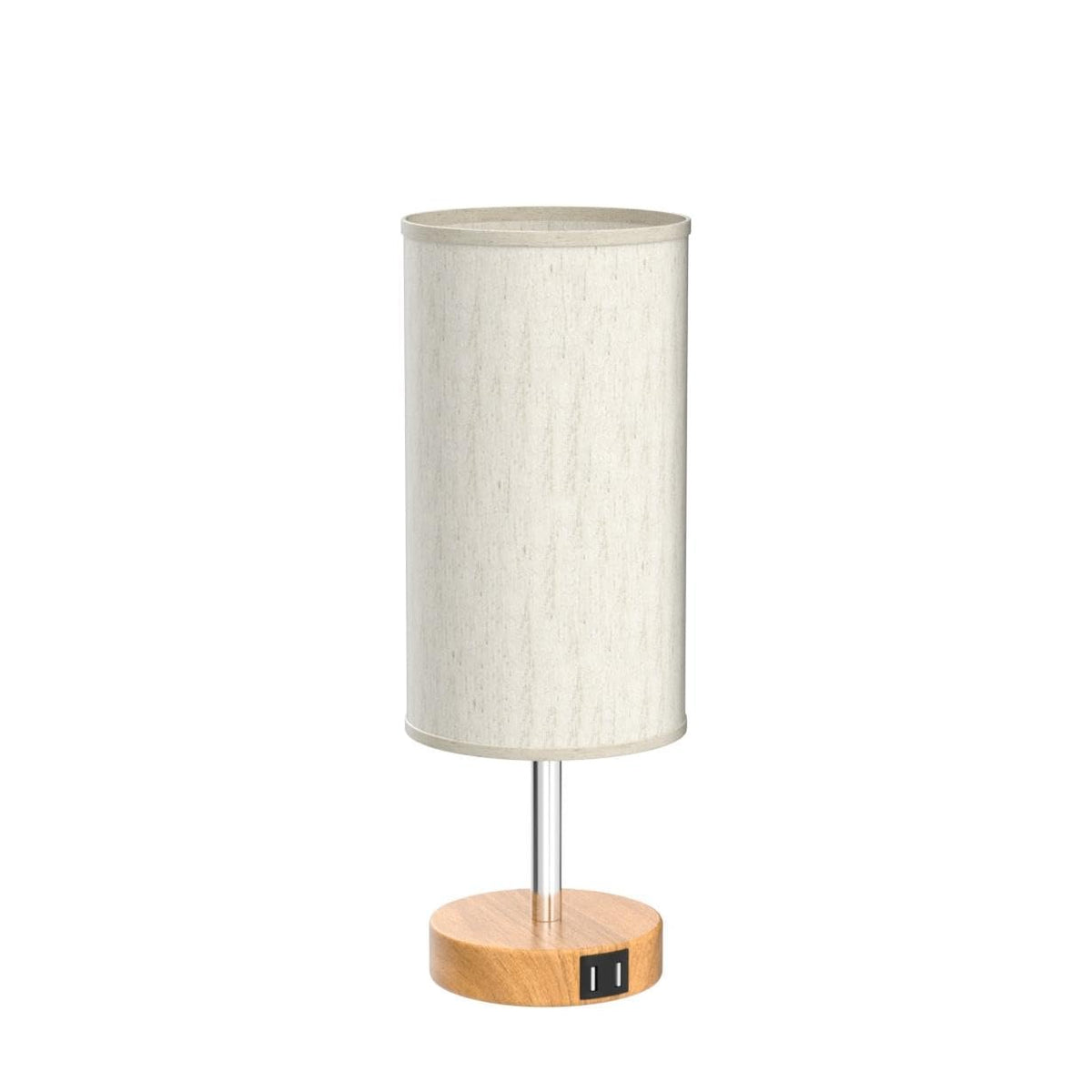 Yarra-Decor Touch Control Wood Bedside Lamp with USB Port