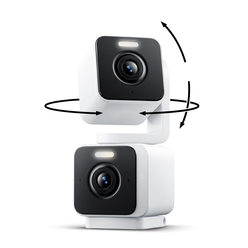 Wyze Pan Cam Duo 2K Indoor/Outdoor Security Camera, White