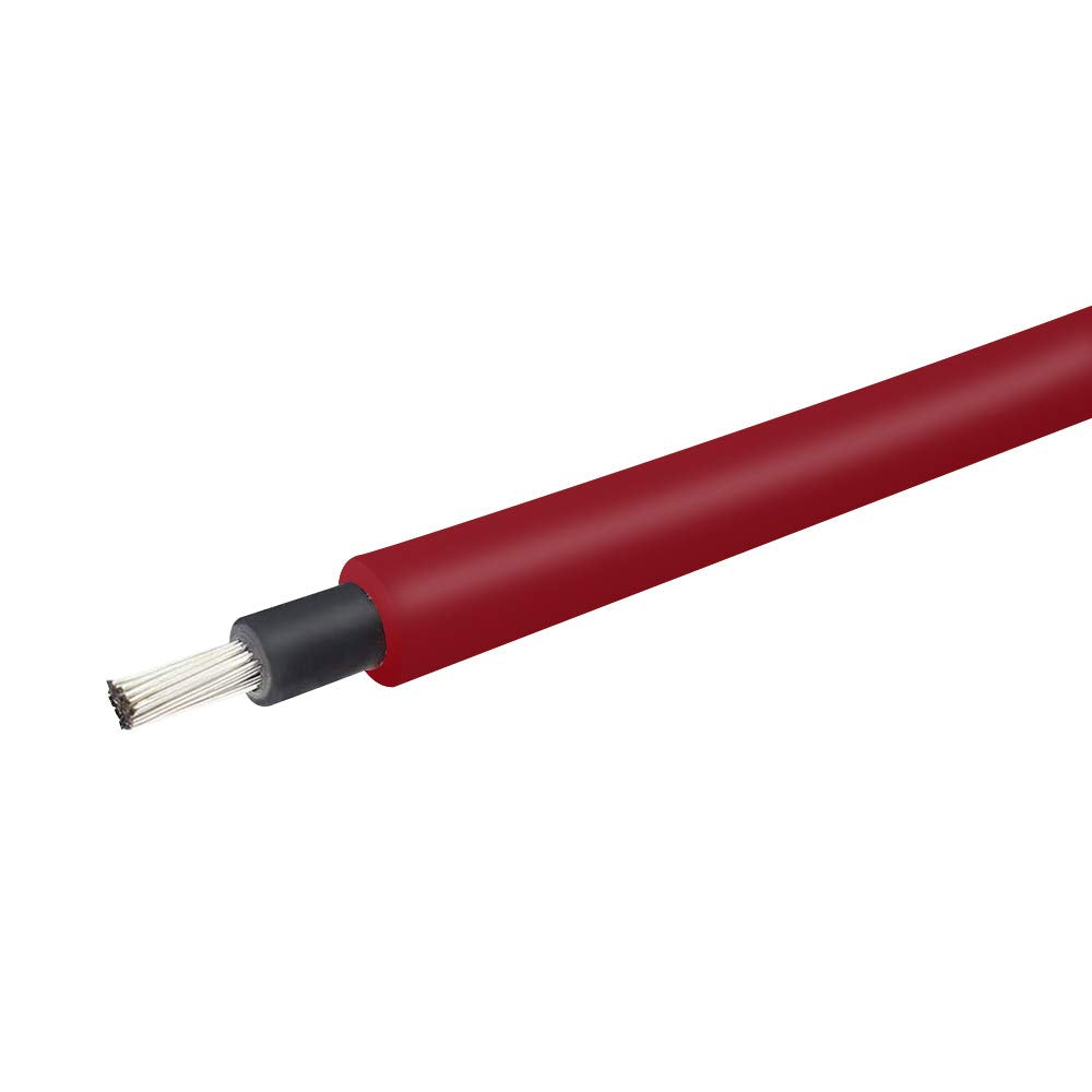 Renogy 20FT 12AWG Solar Panel Extension Cable, 1 Pair, Red and Black