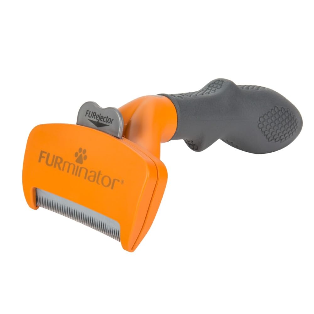 FURminator Long Hair deShedding Tool for Dogs, Medium